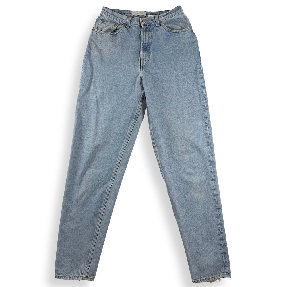 Vintage Gap Reverse High Waisted Tapered Leg Jeans Light Wash Blue Size 12 Long